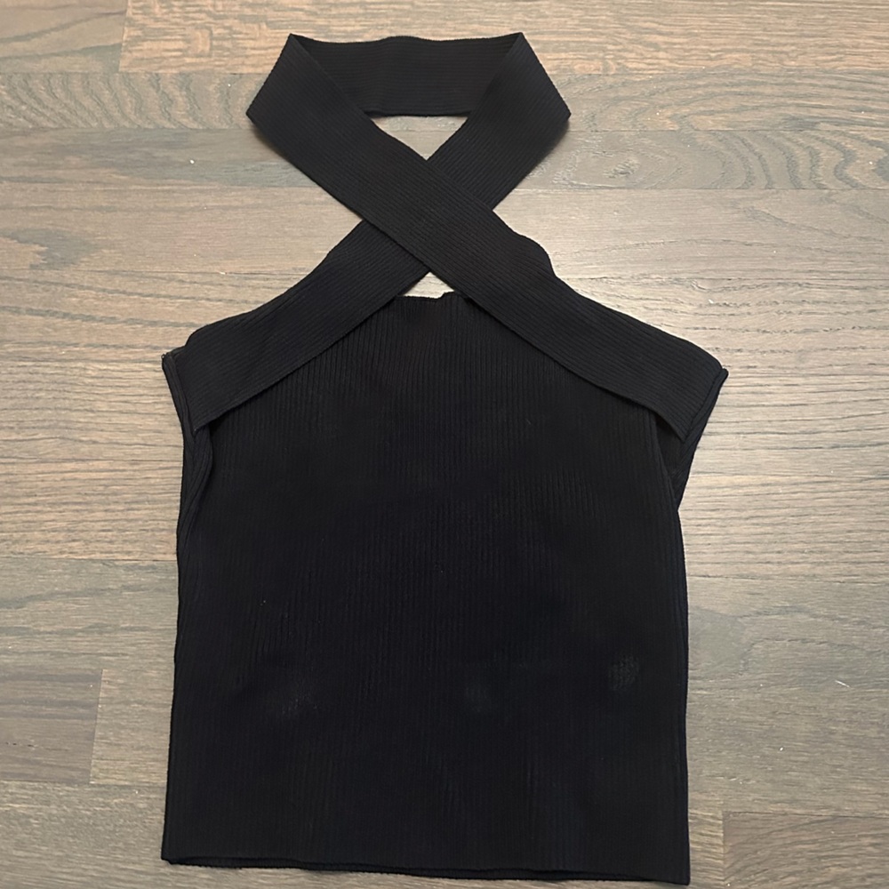 NBD Elegant Black Knit Top